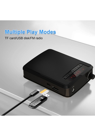 Geeksen Mobil Ses Güçlendirici, Şarj Edilebilir, Kablolu Mikrofon Ve Bel Kemerli, Mp3 Çalar, Fm Radyo, Öğretim, Konferans, Tur Rehberi İçin Mor