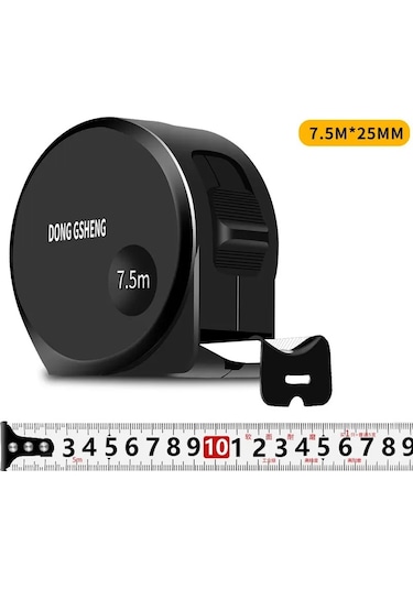 5l25-mezura 3 5 M Siyah Çelik Malzeme Mezura Çok Fonksiyonlu Ev Ağaç İşleme Taşınabilir Ölçme Aracı