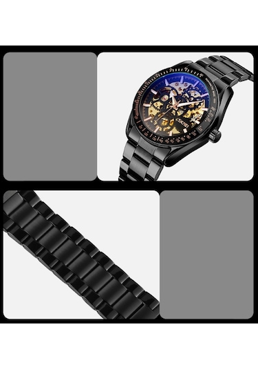 Sones Ochstın 6066a Prominente Serisi Çok Fonksiyonlu Kuvars Işıklı Erkek Saati Mavi+mavi