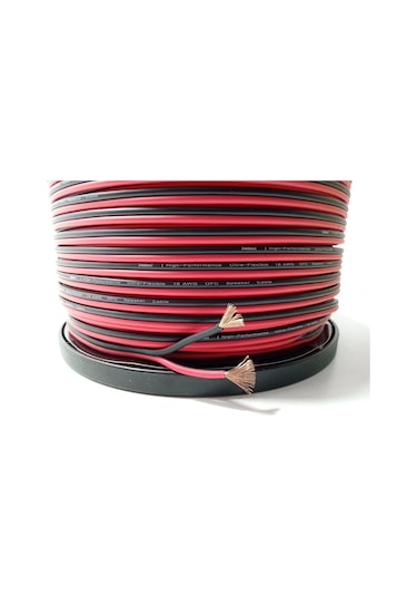 Mobass Bakır Amfi Hoparlör Kablosu 16ga %100 Bakır Ofc 16ga Anfi Bass Kablosu 5 Metre