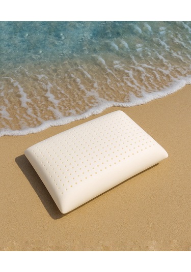 Hava Kanallı, Nefes Alabilir Ortopedik %100 Visco Yastık Yıkanabilir Kılıf Çantalı 60x40x15cm Beyaz