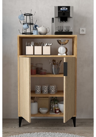 1205 Ada Çok Amaçlı Dolap , Kahve Köşesi , Kiler Dolabı , Mutfak Standı 2 Kapılı , Yunus - Safir Yunus - Safir