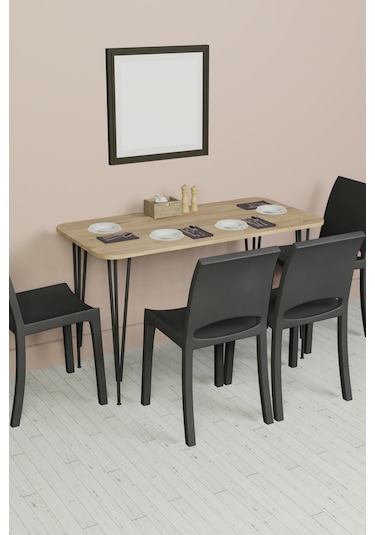 Feza Yemek Masası 60x120 Yemek Masası, Çalışma Masası, Bilgisayar Masası Çam