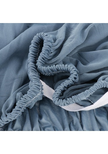 Suntek Magideal Elastik Kanepe Slipcover Düz Mobilya Mavi-2-koltuk