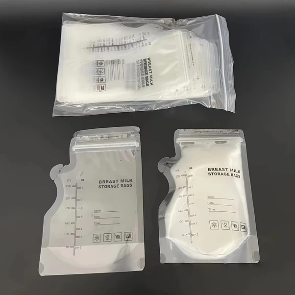 Gateesat 30 Adet Çift Katlı Göğüs Sütü Saklama Poşeti Ölçekli Pratik Temizlenir