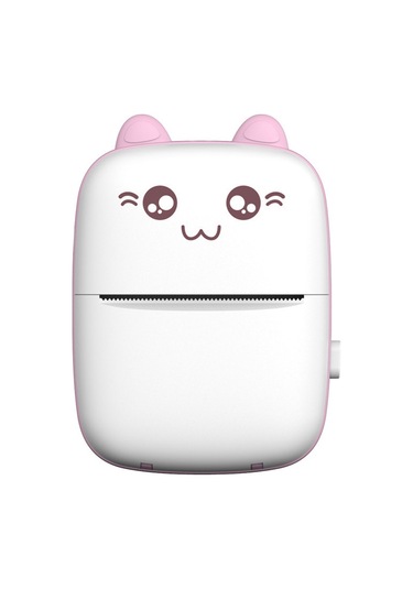 C9 Mürekkepsiz Yazıcı Taşınabilir Termal Fotoğraf Yazıcısı Kompakt Cep Öğrenci Mini Etiket Yazıcısı - Pembe