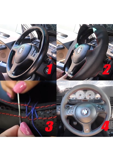 Skoda Octavia 05-09 Araca Özel Deri Direksiyon Kılıfı