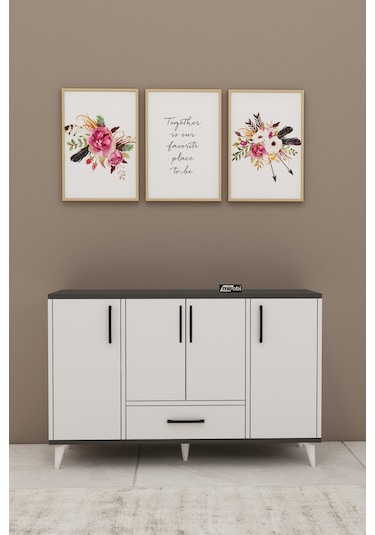 Nedudo Kahve Köşesi Çok Amaçlı Dolap 4 Kapaklı 1 Çekmeceli Kiler Mutfak Dolabı Beyaz Antrasit Beyaz Antrasit Nedudo Kahve Köşesi Çok Amaçlı Dolap 4 Kapaklı 1 Çekmeceli Kiler Mutfak Dolabı Beyaz Antrasit Beyaz Antrasit