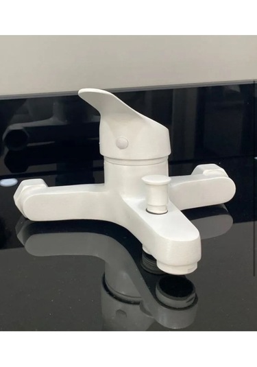 Armour Armatür Banyo Bataryası Seti Beyaz Beyaz