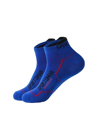 Erkek Nefes Alabilen Ter Emici Koşu Futbol Fitness Antrenman İçin Kısa Spor Çorap Mavi