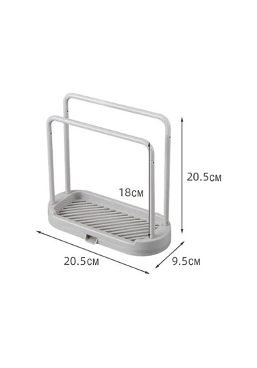 Shineyee Mutfak Sponge Ve Mendil Kurutma Rafı, Plastik Sıvı Çıkaran Tahta, Sıcak Su Lavabosu Organizatörü Beyaz 20.5x20.5x9.5 Cm Beyaz