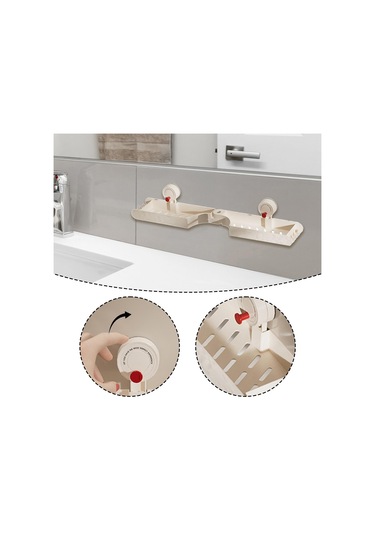 Suntek Banyo Rafı Matkapsız Zarif Düzenleyici Daire Tuvalet Yurt Beyaz