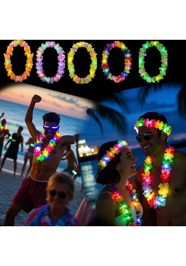 Lıcorıce Parti Kıyafeti Işık Çelenk Yaka Dekorasyon 5 Parça Seti