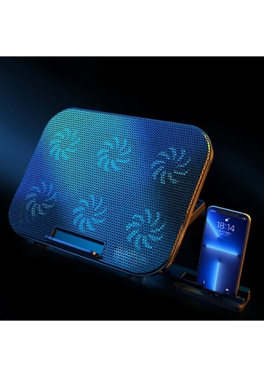 Xuweiwei Cep Telefonu Tutuculu Altı Fan Bilgisayar Soğutma Fanı Sessiz Braketi Oyun 6 Çekirdekli Soğutucu Verimli Soğutma Geliştirilmiş Performans