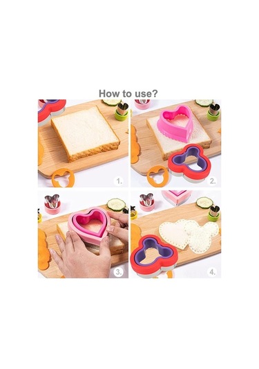 Novahub Eğlenceli Okul Yemekleri İçin Çocuk Sandviç Seti - 32 Parça, Renkli Çok Renkli