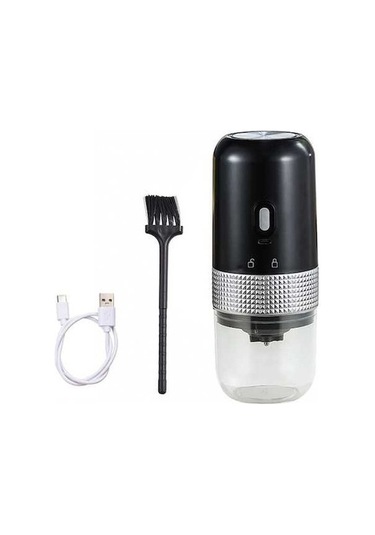 Ulzyvf Taşınabilir Usb Şarjlı Kahve Değirmeni - 200ml, 13w, Seyahat & Ofis İçin Siyah Siyah
