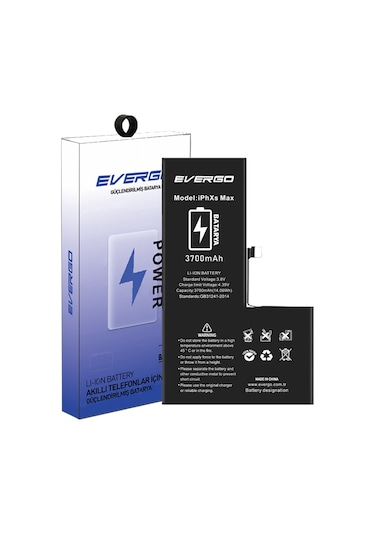 Apple Uyumlu iPhone XS Max  Batarya Pil 3700 Mah evergo