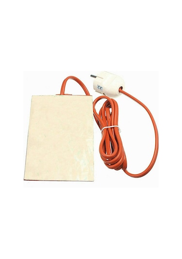 Dofolink 250w Silikon Motor Yağ Tankı Isıtıcı Plakası Eu/us Şarj Bağı, Turuncu, 210cm Kablolu