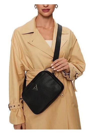 Guess Merıdıan Camera Omuz Çantası Hwbg877814 Siyah