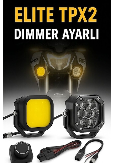 Elite Tpx2 Dimmer Ayarlı Cnc 140 Watt Motorsiklet Led Sis Farı Ta