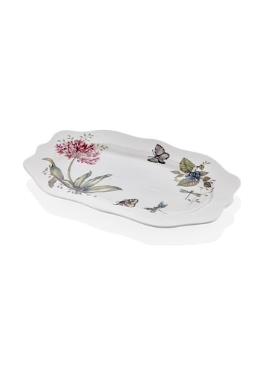 Joy Carmen Butterfly Serisi Büyük Boy Oval Tabak 35 Cm