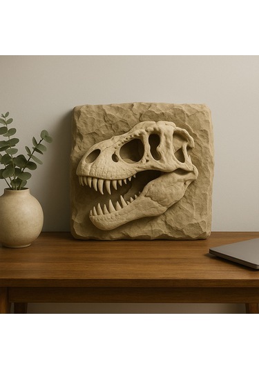 T-rex Kafatası Fosil Dekoru - Fibrika Store