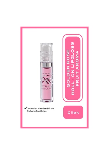 Golden Rose Roll On Lipgloss Meyveli Dudak Parlatıcısı 01 Çilek