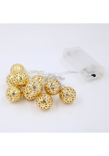 Kosona Demir Top Dekoratif Işık Zinciri 10 Led Altın Islak Işık 1.1m Yds004y - Ev, Festivaller İçin Romantik Atmosfer Oluşturucu