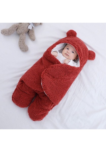 Eternal Luck Sonbahar ve Kış İçin Yenidoğan Kalınlaştırılmış Battaniye - Kırmızı