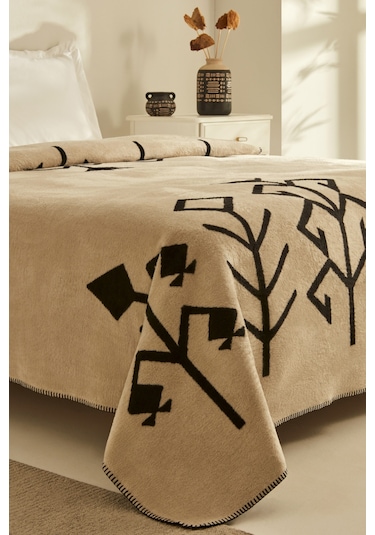 Karaca Home Sara Tek Kişilik Pamuklu Battaniye Beyaz