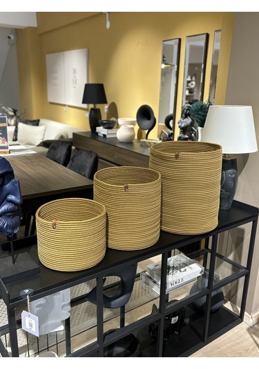 Rover Çok Amaçlı Düzenleyici Sepet, Saksılık, Organizer 3'lü Set Jüt