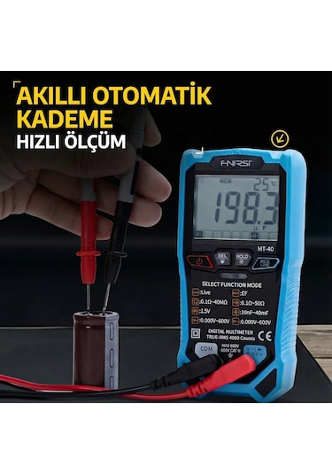 Fnırsı Mt-40 Akıllı Dijital Multimetre 4000 Sayım
