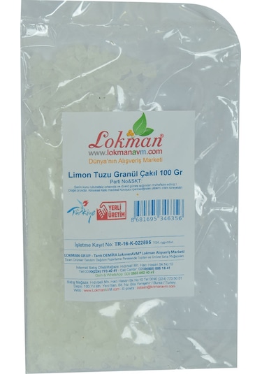 Lokman Avm Limon Tuzu Granül Çakıl 100 G