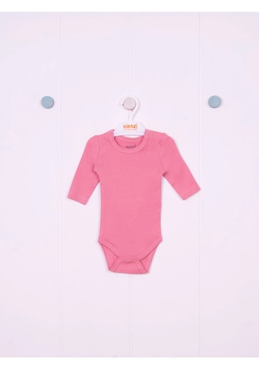 Julayla Kidaxi Uzun Kollu Çıtçıtlı Pembe Bebek Body Pembe