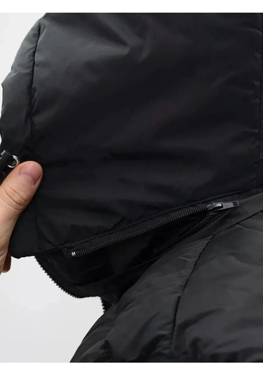 Kapüşonlu Yorgan Yelek 343416222 Siyah