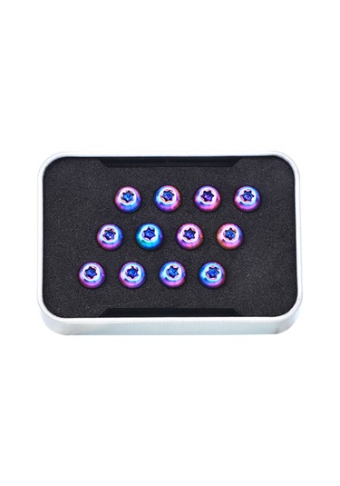 Teltree Hafif Ve Dayanıklı Tc4 Titanyum Bisiklet Fren Diski Cıvataları, M5x10mm T25, Çeşitli Renk Seçenekleri Çok Renkli