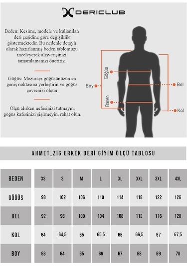 Dericlub Ahmet Gerçek Deri Erkek Mont-Camel