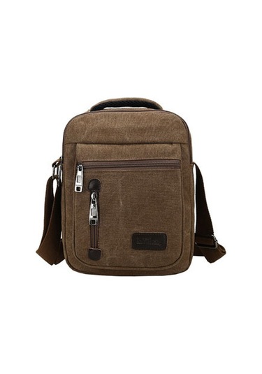 Çok Amaçlı Kanvas Omuz Postacı Çantası Mh7007 Kahverengi