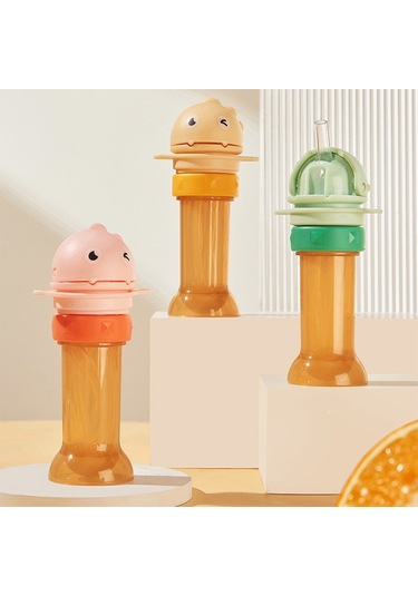 Sones Çocuklar İçin Maden Suyu Taşınabilir Pipet Kapağı Bebek İçme Suyu Şişesi Dönüştürücü Yeşil