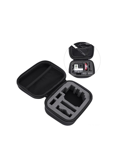 Vkemall Kamera Ve Aksesuarları Koruyan Nylon+eva Depolama Çantası - Gopro Hero 4/5/6 Uyumlu, Çift Zipper, Taşınabilir S:6.5 12 16cm