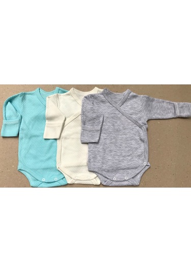 Özdemirlitekstil Bebelino Çıtçıtlı Badi Kruvaze (3'Lü Paket) (456557325) Çok Renkli