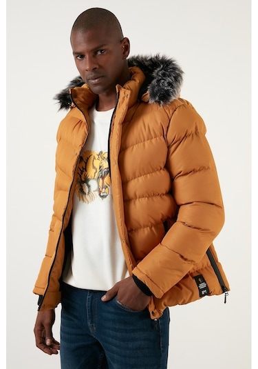 Buratti Slim Fit Suni Kürklü Peluş Astarlı Çıkarılabilir Kapüşonlu Şişme Erkek Mont 5761080 B Hardal Buratti Slim Fit Suni Kürklü Peluş Astarlı Çıkarılabilir Kapüşonlu Şişme Erkek Mont 5761080 B Hardal