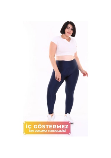 Enenstyle Fashıon Boutıque Yüksek Bel Toparlayıcı Sıkılaştırıcı Korse Push Up Özellikli İthal Dalgıç Tayt Lacivert