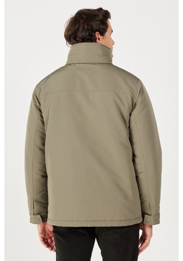 Wrangler Regular Fit Normal Kesim Kapüşonlu Yeşil Parka W40BWWX45 Yeşil