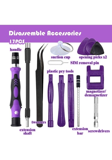 Dinosaurs Store 115'lı Tornavida Seti Mini Tamir Takımı