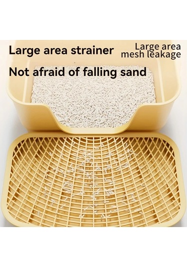 Brightnova Gri Kedi Kumu Paspası Çift Katlı Yıkanabilir Anti Sıçratan Büyük Tüy Dostu