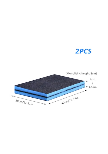 Xiyyadms Akvaryum Filtre Süngeri 2'li Paket - Su Arıtma Ve Temizleme İçin 40x30x2cm Poliüretan Sünger