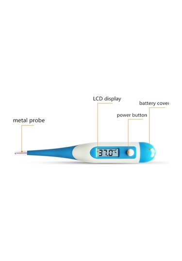 Sones Adet Lcd Elektronik Dijital Bebek Termometresi Su Geçirmez Yumuşak Uçlu Tıbbi Ev Termometresi, Rastgele Renk Teslimatı