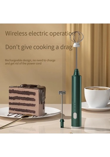 Ulzyvf Yumurta Yeşil Yeşil Usb Süt Şarj Mikser Makinesi Köpürtücü Köpürtücü Köpürtme Köpük Kahve İçecek Hız Elektrikli El Edilebilir Değnek Çırpıcı Adet 3 1 Qm Yeşil