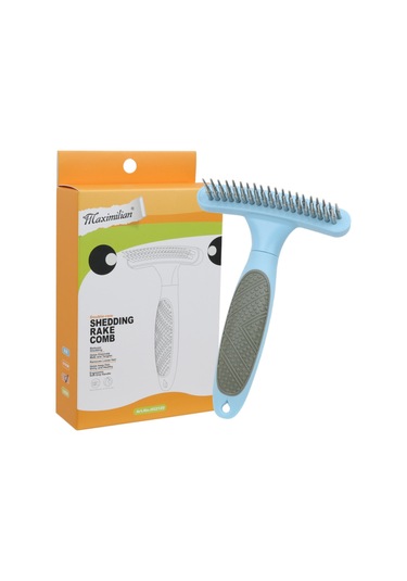 Hangfox Orta Uzun Tüylü Köpekler İçin Çift Sıralı Tırnaklı Tarak - Düğüm Açma, Bakım Ve Masaj Fonksiyonuyla Saç Bakımı Aracı Turuncu